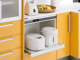 家電収納スペースの写真