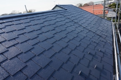 断熱塗装後の屋根の写真